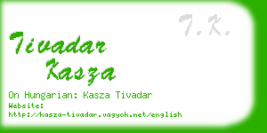 tivadar kasza business card